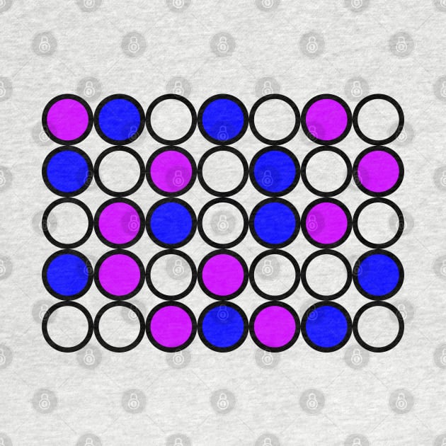 Abstract circle pattern grid with blue and purple colours - illustration by Russell102